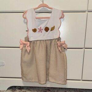 Abby & Evie seashell embroidered dress